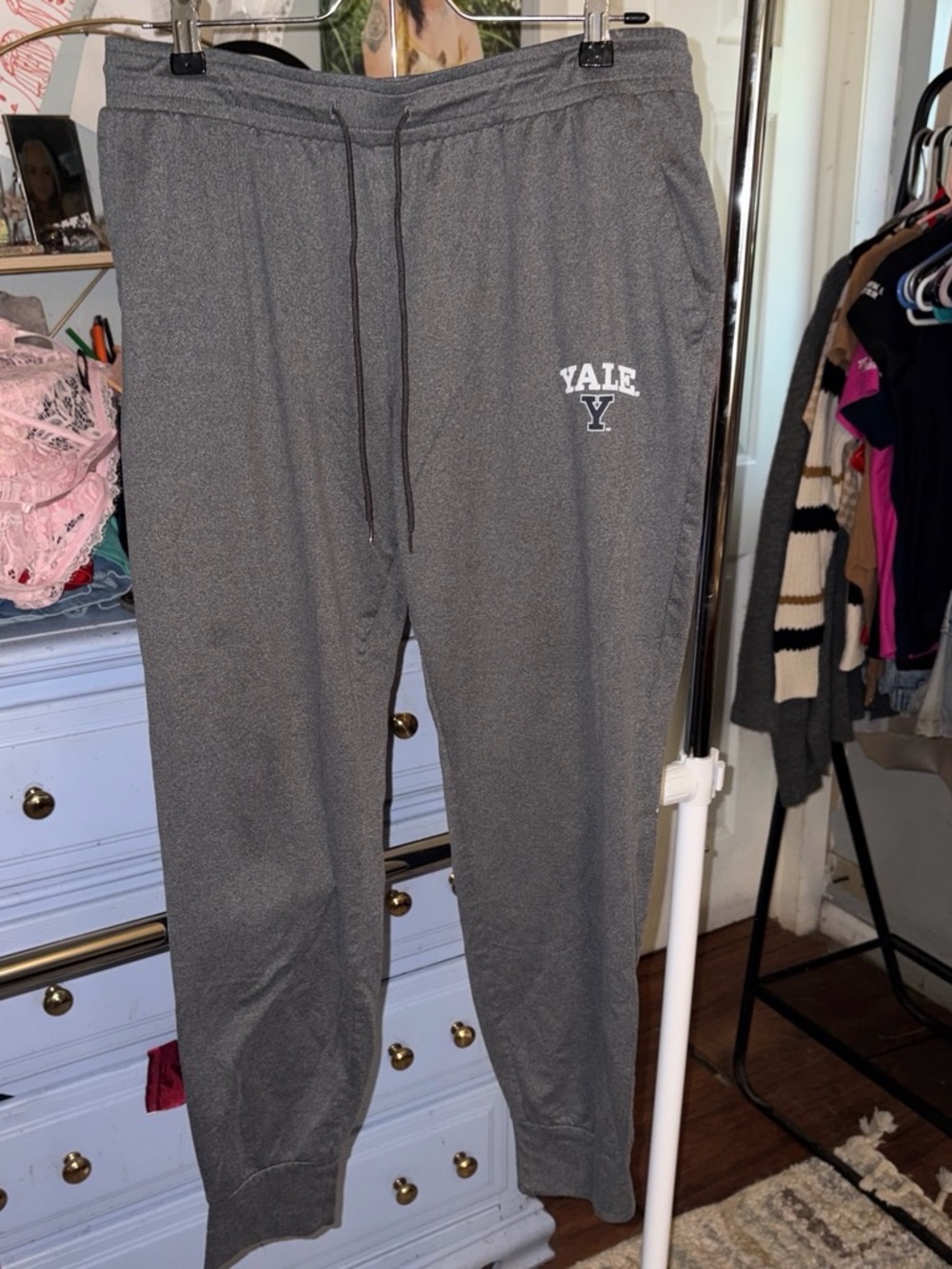 Men's Gray YALE Jogger Sweatpants